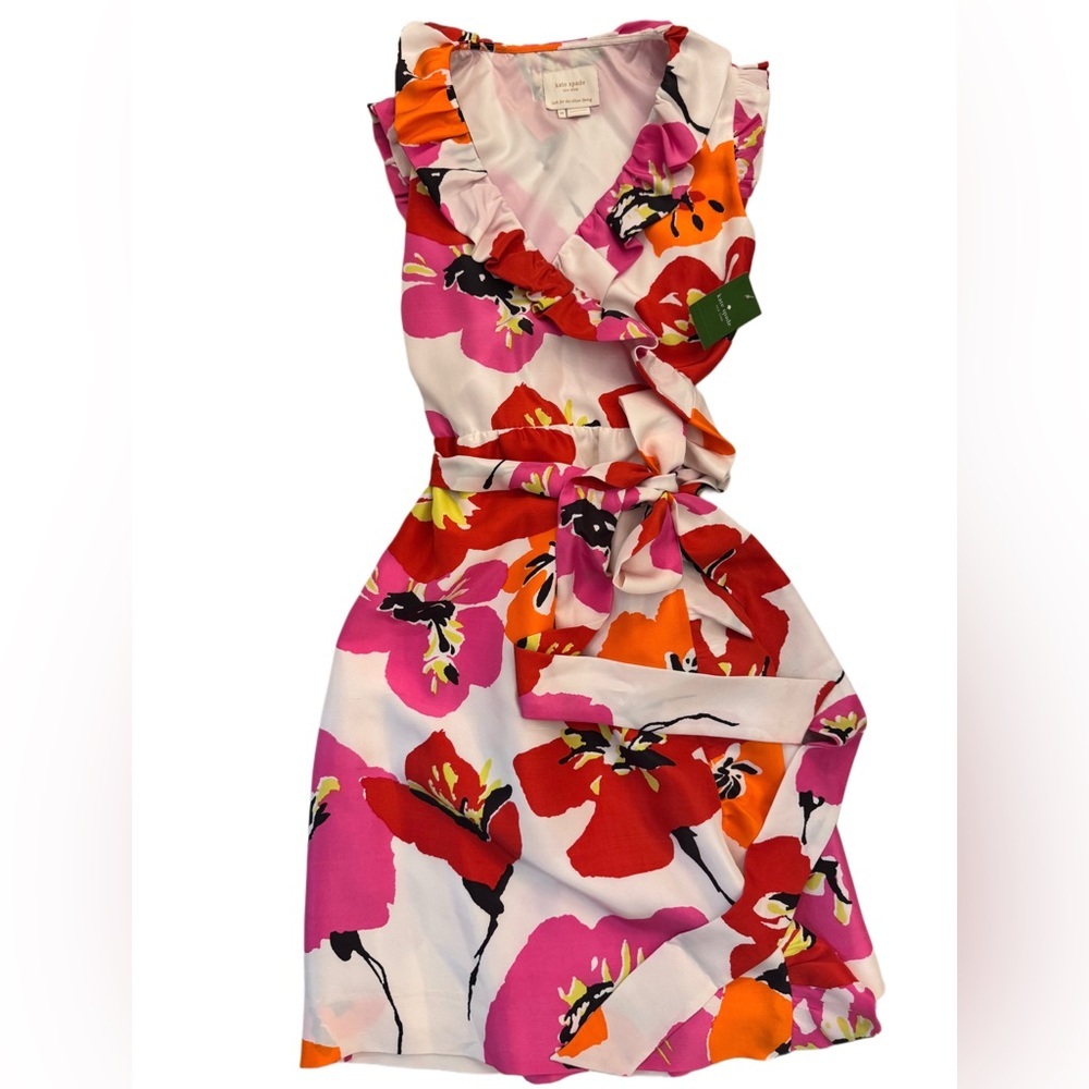 NWT Kate Spade Silk Aubrey Wrap Dress, Size 10